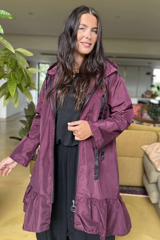 Stroll Frill Mac Beetroot